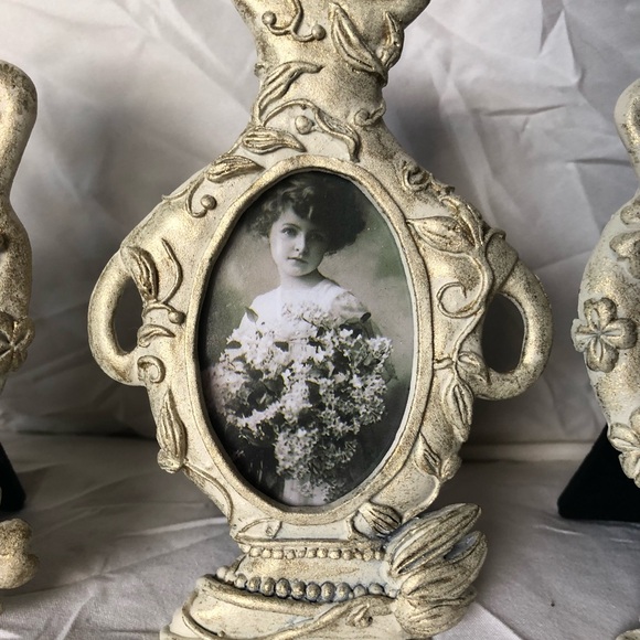 Triple Small Metal Pewter Vase Frames 1997 - Picture 3 of 7